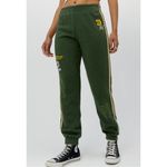 Free People Green Yellow Retro Vintage Striped Joggers Straight Leg Sweatpants Photo 17