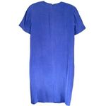 SPENSER JEREMY Royal Blue Silk Mandarin Collar Button Front Sheath Dress Size 8 Photo 4