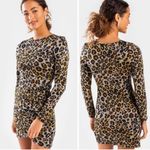 Francesca's June & Ivy Tammy Ruched‎ Leopard Dress Size Medium Brown Photo 1