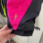 Roffe Vintage Skiwear Jacket 80s/90s Neon Color Block Black Pink Large Photo 5
