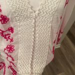 Beach By Exist  Cotton Embroidered kaftan hot pink detailing swim Coverup size L Photo 2