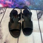 SAS Black Leather Suntimer Heeled Sandal Tripad Slingback Comfort Women Sz 9.5 Photo 1