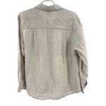 Talbots  Beige 100% vintage Linen Button Down Shirt 12 long sleeve neutral Photo 1