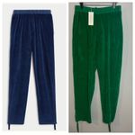 Suzie Kondi NWT - Unisex Track Pants Jelly Bean Green Velour Photo 1