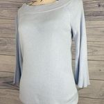 Talbots Knit Sweater Top Womens Size XS Boat Neck 3/4 Bell Sleeves Baby Blue Photo 0