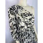 Alexis Botanical Black & White one shoulder high low ruffled Dress Size Small Photo 7