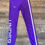 Under Armour HeatGear No-Slip Waistband Full-Length Purple Leggings Size Small Photo 5