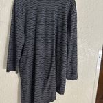 Chico's Spring Waves Textured Asymmetrical Hem Tunic Black Gray Size 3 Photo 6