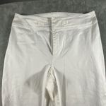 Ralph Lauren Lauren  White‎ Crop Pants Women 14 Stretch Straight Wide Leg Casual Photo 1