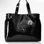 Armani Jeans 55 Large Shopper Shoulder Bag Black Photo 0