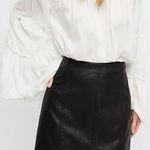 Free People Black Leather Skirt  Photo 0