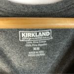 Kirkland Signature Kirkland Dark Gray V-Neck Pima Cotton Short Sleeve T-Shirt M Photo 3