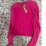 SKIMS Size 2X Cropped Long Sleeve T-Shirt Top AP-LGS-1370 Raspberry Shirt NWT Photo 0