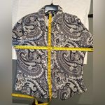 Ellen Tracy Linda Allard, , button‎ Down, paisley pattern blouse, Vintage,size 16 Photo 3