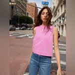 Nation Ltd  Britt Tie Back Tank In Prom Date Pink Sz M 100% Cotton Anthropologie Photo 1