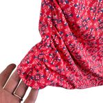 L.L.Bean UPF 50+ Nylon Pink Coral Blue Ruched Padded Halter Tankini Top Size 14 Photo 2