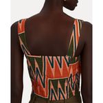 Veronica Beard 💕 Tiffany Top Linen Button Down Crop Top Abstract Print Large NWT Photo 6