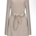 Nanushka belted bell sleeve knit mini dress color stone size S Photo 0
