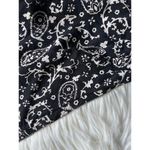 ZARA  Black and White Paisley Print Women's Bandana Crop Top Photo 2