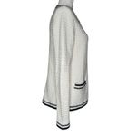 J. Jill Cardigan S L Contrast Trim‎ Sweater Jacket Nautical Coastal Beach Preppy Photo 4