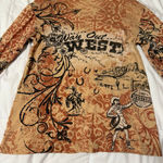 Western Cowgirl Rhinestone Top S Tan Photo 5