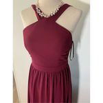 Lulus long maxi dress size xs burgundy red Photo 2