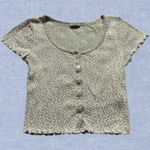 Brandy Melville 🛎️ 5/$20  John Galt Zelly Floral Button Short Sleeve Photo 0