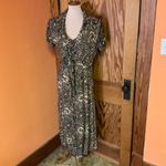 Vtg 90s Paisley and leopard maxi dress Tan Size M Photo 9