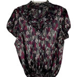 Apostrophe  Feather High Neck Blouse Large Photo 0