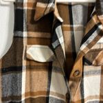 Plaid Sleeveless woman’s Flannel Vest XL Brown Photo 2