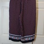 Loft Plus Blue and Red Patterned Cropped Pants 16 Photo 0