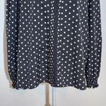 SheIn Black and White Polka Dot Long Sleeve Blouse Size 3XL Curve Polka Dot Top Photo 2