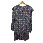 Boden Floral Mini Dress Size 12 Multicolor Boho Cottagecore Modest Fall Prairie Blue Photo 5