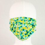 NEW 100% Cotton Printed Face Mask Yellow Photo 0