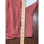 NEW Calligraphie Womens Coral Wrap Blouse Size L Long Sleeves Satin Crepe Boho Orange Size L Photo 11