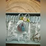 Vintage NOS Kay Shannon blue lace wedding bridal garter Photo 2