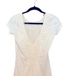 Tobi Women's White Low Back Short Sleeve Bodycon lllusion Dress Photo 6