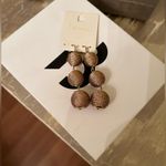 EXPRESS metallic pink-magenta drop dangle earrings Photo 2