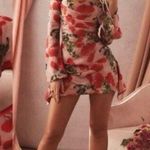 House Of CB Toira floral Satin Corset Mini dress Rose Print Valentine’s Day XS Photo 2