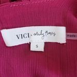 VICI  X Emily Travis Magenta Pleated Full Sleeve Crop Top Size Small Photo 6
