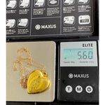 VINTAGE 12K GF FLORAL ORNATE HEART LOCKET PENDANT & 18” GF NECKLACE Photo 7