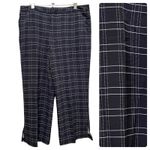 Versona  New Windowpane Print Size 18  Slim Straight Pant 25 Inch Inseam Photo 2