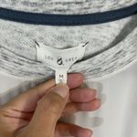 Lou & grey  Women's Space Dyed Grey Terry Raglan Semi-sheer Top Size M Photo 4