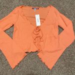 Urban Outfitters  Leila Ribbed Tie-Front Top NWT Size M Photo 4