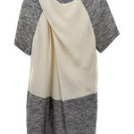 Alexander Wang  Womens Silk Short Sleeves Knee‎ Length Dress White Grey Size 10 Photo 0