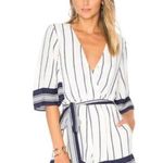 Lovers + Friends Revolve Blue&White Isabelle Striped Romper Sz.M Photo 0