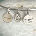 ALEX AND ANI Silver Tone “Because I Love You" Engraved Charm Bangle Bracelet Photo 4
