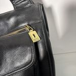 Rosetti  Black Pebbled Faux Vegan Leather Shoulder Bag Purse Compartments Pockets Photo 1