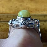 Natural Connemara Marble Sterling Silver Celtic Ring Size 9 Photo 1
