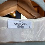 Carly Jean Los Angeles NWOT Embroidered Butter Yellow Ivory Wrap Dress Size XL Photo 2